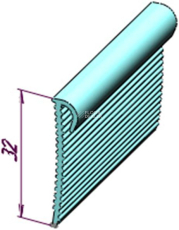 Плинтус MA 32  для завода на стену RAL 1015 фото 2 | FLOORDEALER